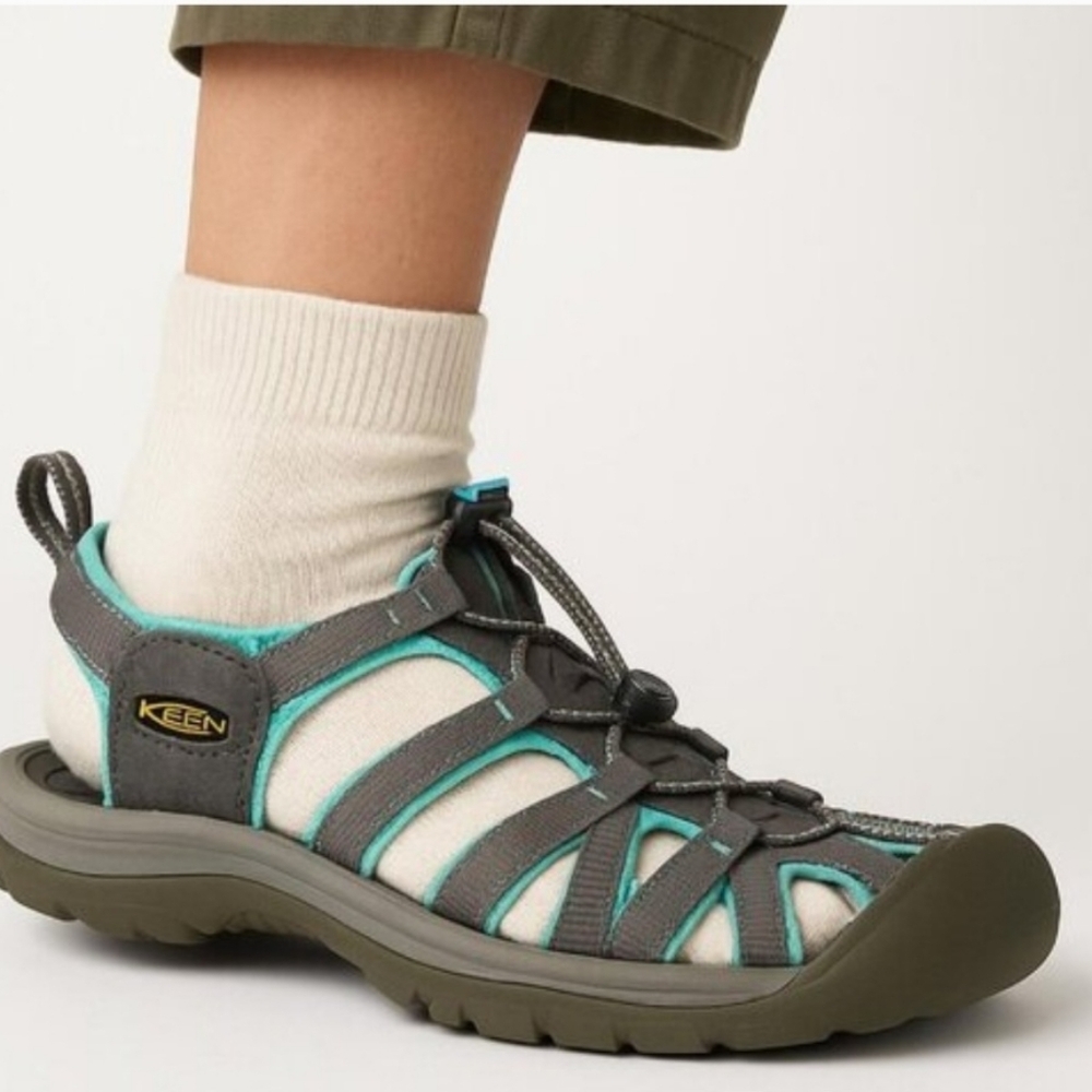 Keen Women's Whisper Brown and Teal Sandals Size 7